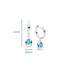 Load image into Gallery viewer, Kit Heath Coast Pebble Blue Opal Hoop Drop Earrings
