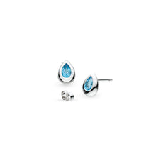 Load image into Gallery viewer, Kit Heath Coast Pebble Swiss Blue Topaz Stud Earrings.
