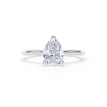 Load image into Gallery viewer, Platinum Pear Cut Lab Grown Diamond Ring - 1.00ct

