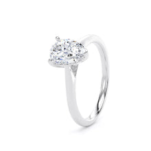Load image into Gallery viewer, Platinum Pear Cut Lab Grown Diamond Ring - 1.00ct

