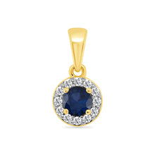 Load image into Gallery viewer, 9ct Gold Sapphire and Diamond Necklace
