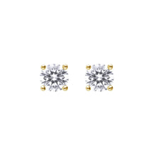 Load image into Gallery viewer, Diamonfire Cubic Zirconia Gold Plated Studs 4mm
