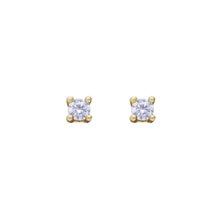 Load image into Gallery viewer, Diamonfire Cubiz Zirconia Gold Plated Studs 2mm
