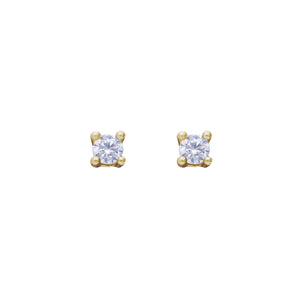 Diamonfire Cubiz Zirconia Gold Plated Studs 2mm