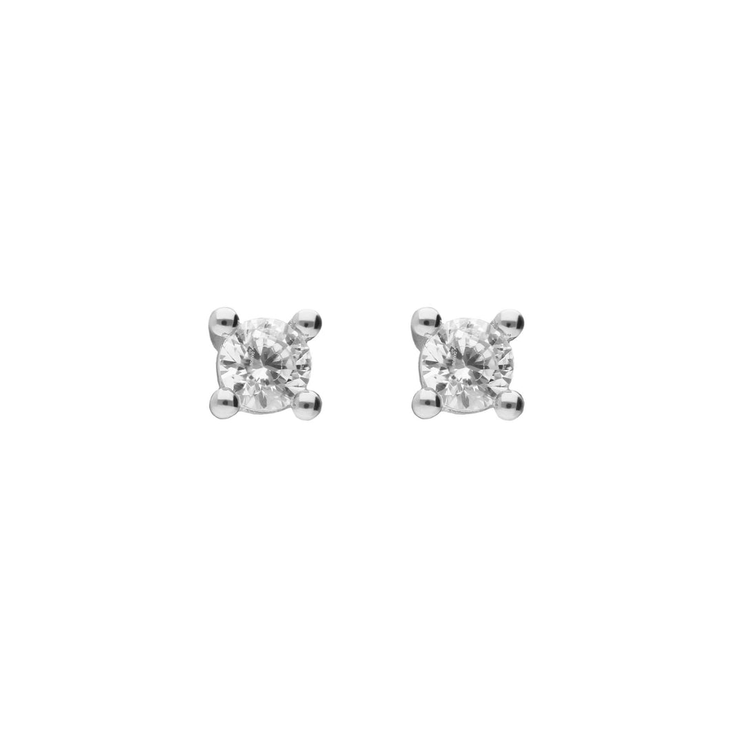 Diamonfire Cubic Zirconia Four Claw Studs - 3mm