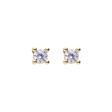 Load image into Gallery viewer, Diamonfire Cubic Zirconia Gold Plated Studs 3mm
