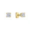 Load image into Gallery viewer, Diamonfire Cubic Zirconia Double Claw Solitaire Stud Earrings - Gold Plate
