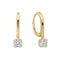 Load image into Gallery viewer, Diamonfire Cubic Zirconia Double Claw Solitaire French Hook Earrings - Gold Plate
