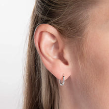 Load image into Gallery viewer, SilverStar Huggie Hoops
