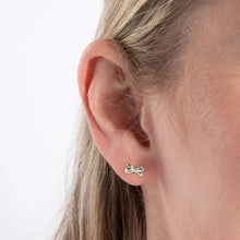 Load image into Gallery viewer, SilverBow Stud Earrings
