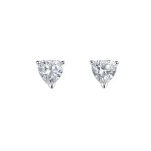 Load image into Gallery viewer, Silver Cz 3 Claw Stud Earrings

