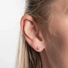 Load image into Gallery viewer, Silver 6 Claw CZ Stud Earring
