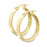 9ct Gold Sparkle Hoops