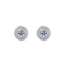 Load image into Gallery viewer, 9ct White Gold Diamond Halo Earrings
