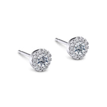 Load image into Gallery viewer, 9ct White Gold Diamond Halo Earrings
