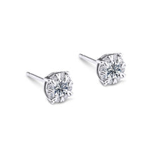 Load image into Gallery viewer, 9ct White Gold Diamond Cluster Earrings
