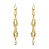 9ct Gold Chain Link Drop Earrings