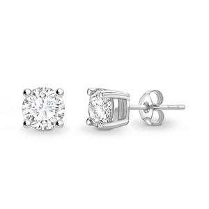 Platinum and Diamond Solitiare Studs 0.60ct