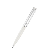 Load image into Gallery viewer, Waldmann Edelfeder Silver and White Lacquer Ballpoint Pen
