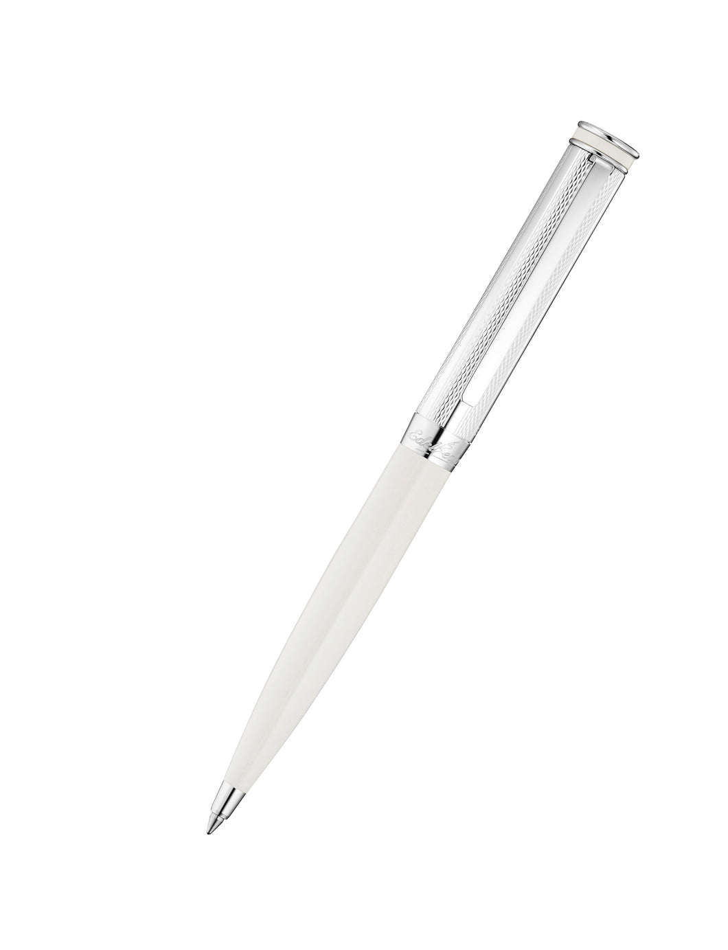 Waldmann Edelfeder Silver and White Lacquer Ballpoint Pen
