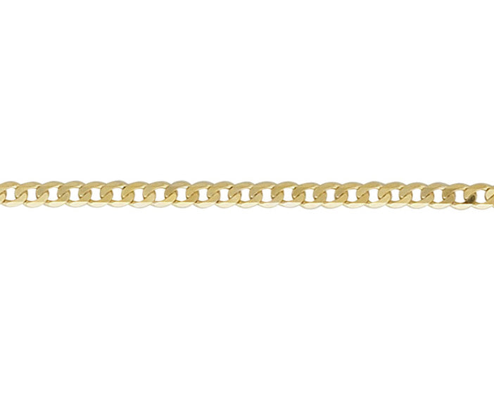 9ct Gold Flat Curb Bracelet
