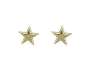 9CT yellow gold cute star stud earrings
