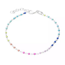Load image into Gallery viewer, Silver Bracelet with Coloured Beads
