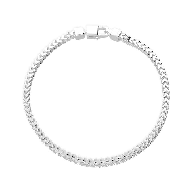 Silver Square Franco Bracelet