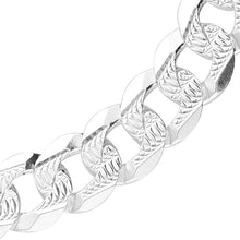Load image into Gallery viewer, Silver Diamond Cut Mens Curb Bracelet
