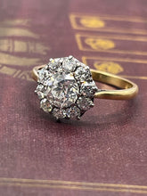 Load image into Gallery viewer, Secondhand Vintage Old Cut Diamond Cluster Ring - 1.50ct
