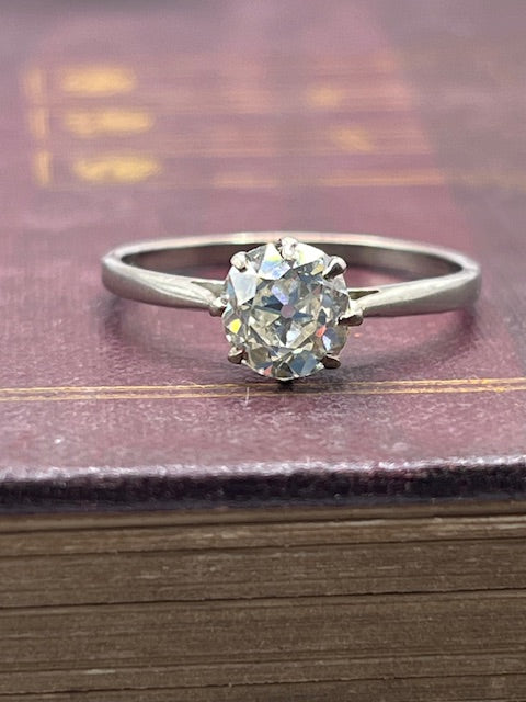 Secondhand Antique Diamond Solitaire Ring - 1.12ct