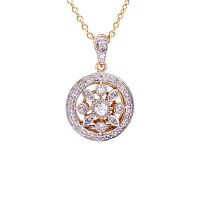 Diamond Floral Pendant