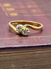 Load image into Gallery viewer, Secondhand 18ct Gold Diamond Two Stone Ring
