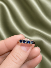 Load image into Gallery viewer, 9ct Gold Sapphire and Diamond Eternity Ring
