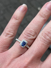 Load image into Gallery viewer, 18ct White Gold Sapphire and Diamond Ring

