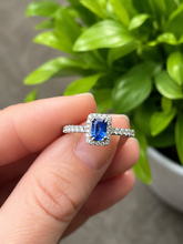 Load image into Gallery viewer, 18ct White Gold Sapphire and Diamond Ring
