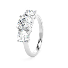 Load image into Gallery viewer, Platinum Lab Grown Diamond Trilogy Ring - 2.00ct
