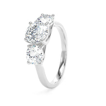 Load image into Gallery viewer, Platinum Lab Grown Diamond Trilogy Ring - 2.00ct
