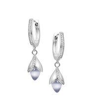 Load image into Gallery viewer, Fei Liu Magnolia Hoop Earrings - Grey
