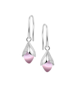 Fei Liu Magnolia Hook Earrings - Pink