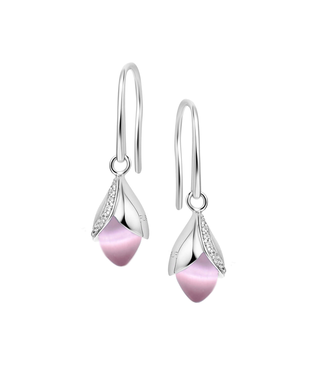 Fei Liu Magnolia Hook Earrings - Pink