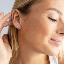 Load image into Gallery viewer, Silver Horse and Heart Earrings
