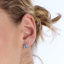 Load image into Gallery viewer, Kit Heath Coast Pebble Swiss Blue Topaz Stud Earrings.
