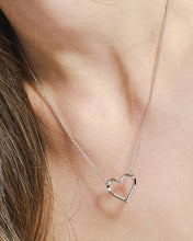 Load image into Gallery viewer, Kit Heath Love Silver Heart Fine Outline Necklace

