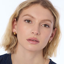 Load image into Gallery viewer, Kit Heath Mirage ReflectGolden Semi Hoop Stud Earrings
