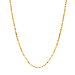 Mens Steel Anchor Link Chain - Gold Plated