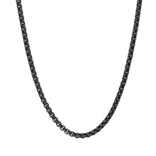 Load image into Gallery viewer, Mens Steel Belcher Chain - Black IP Plated
