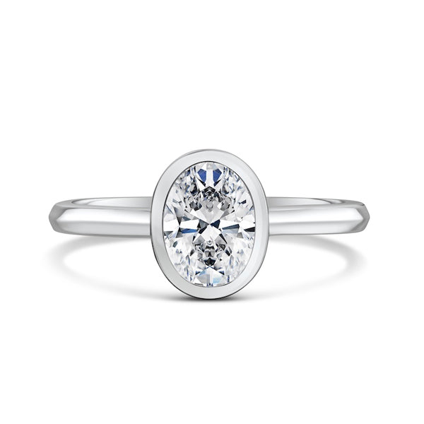 Platinum 1ct Oval Lab Grown Diamond Ring