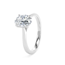Load image into Gallery viewer, Platinum Oval Lab Grown Diamond Ring - 1.00ct
