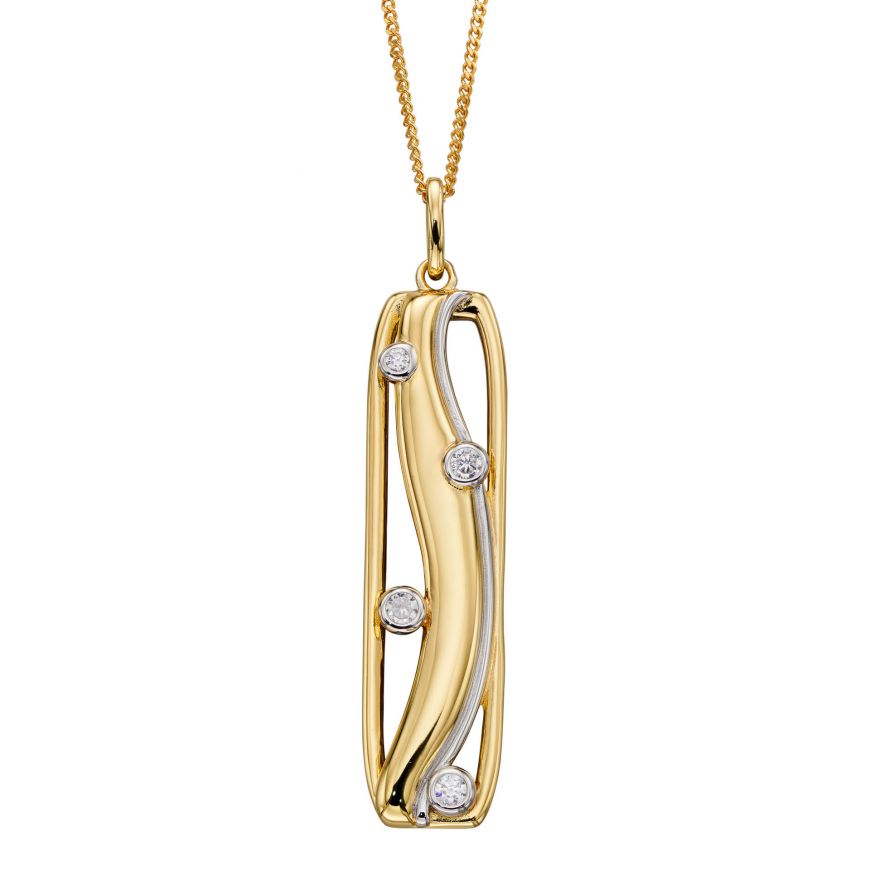 Fiorelli Gold Plated Oblong Necklace